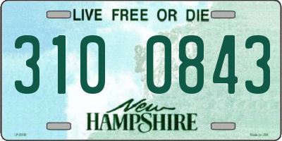 NH license plate 3100843