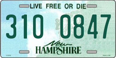 NH license plate 3100847