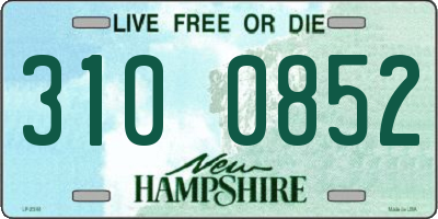 NH license plate 3100852