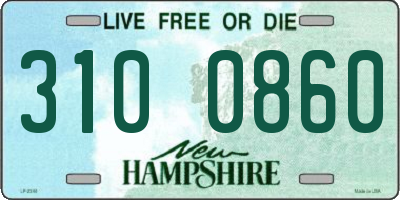 NH license plate 3100860
