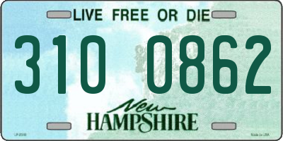 NH license plate 3100862
