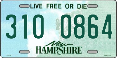 NH license plate 3100864