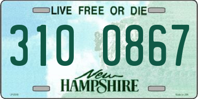 NH license plate 3100867