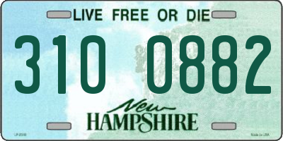 NH license plate 3100882
