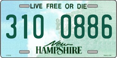 NH license plate 3100886