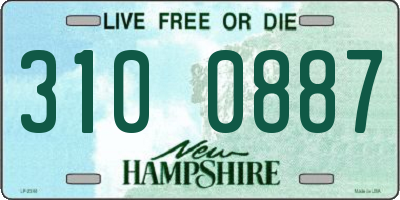 NH license plate 3100887