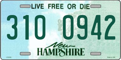 NH license plate 3100942