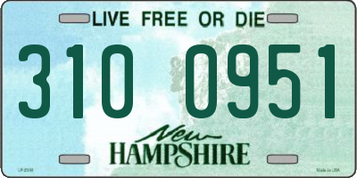 NH license plate 3100951