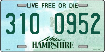 NH license plate 3100952
