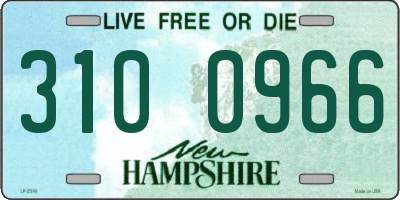 NH license plate 3100966