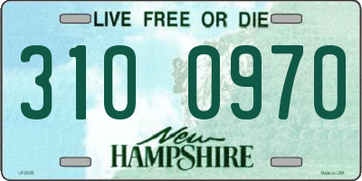 NH license plate 3100970