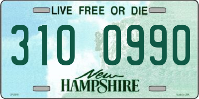 NH license plate 3100990