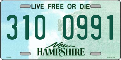 NH license plate 3100991