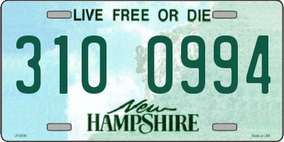 NH license plate 3100994
