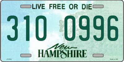 NH license plate 3100996