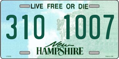 NH license plate 3101007