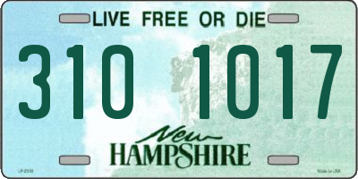 NH license plate 3101017