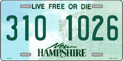 NH license plate 3101026