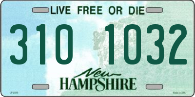 NH license plate 3101032