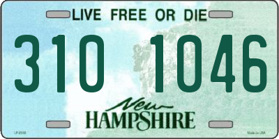 NH license plate 3101046