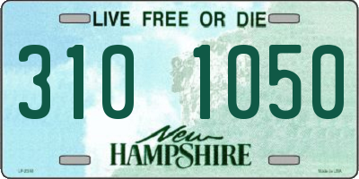 NH license plate 3101050