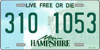 NH license plate 3101053