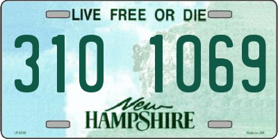 NH license plate 3101069