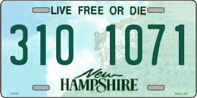 NH license plate 3101071