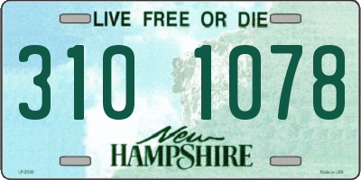 NH license plate 3101078