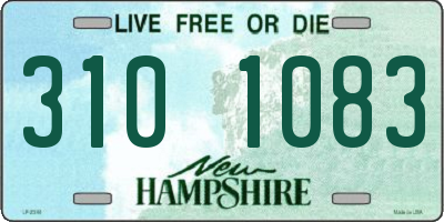 NH license plate 3101083