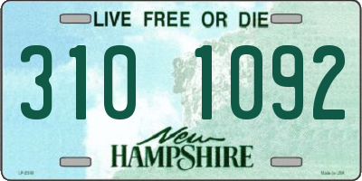 NH license plate 3101092