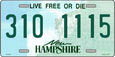 NH license plate 3101115