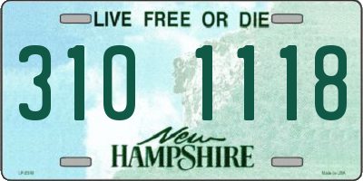 NH license plate 3101118
