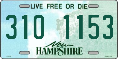 NH license plate 3101153