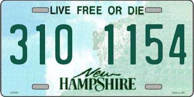 NH license plate 3101154
