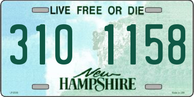 NH license plate 3101158