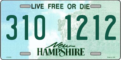NH license plate 3101212