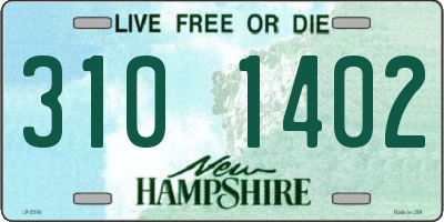 NH license plate 3101402