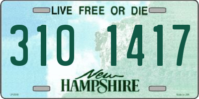 NH license plate 3101417