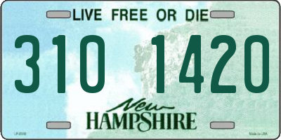 NH license plate 3101420