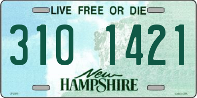 NH license plate 3101421