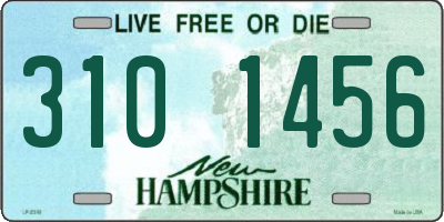 NH license plate 3101456