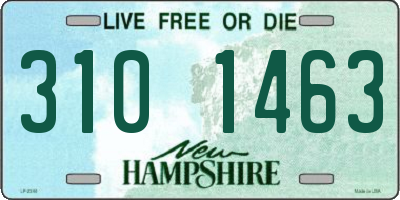 NH license plate 3101463