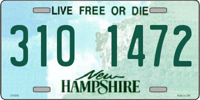 NH license plate 3101472