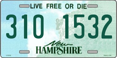 NH license plate 3101532