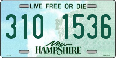 NH license plate 3101536
