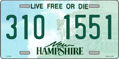 NH license plate 3101551