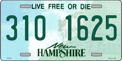 NH license plate 3101625