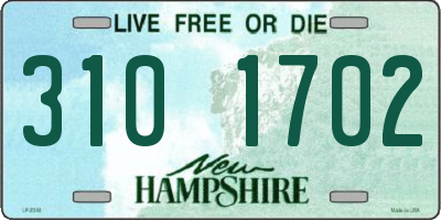 NH license plate 3101702