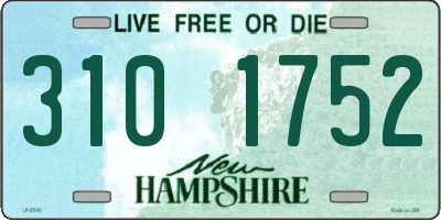 NH license plate 3101752